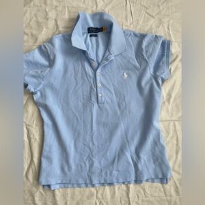 Slim fit stretch Polo Ralph Lauren Light Blue Polo Shirt